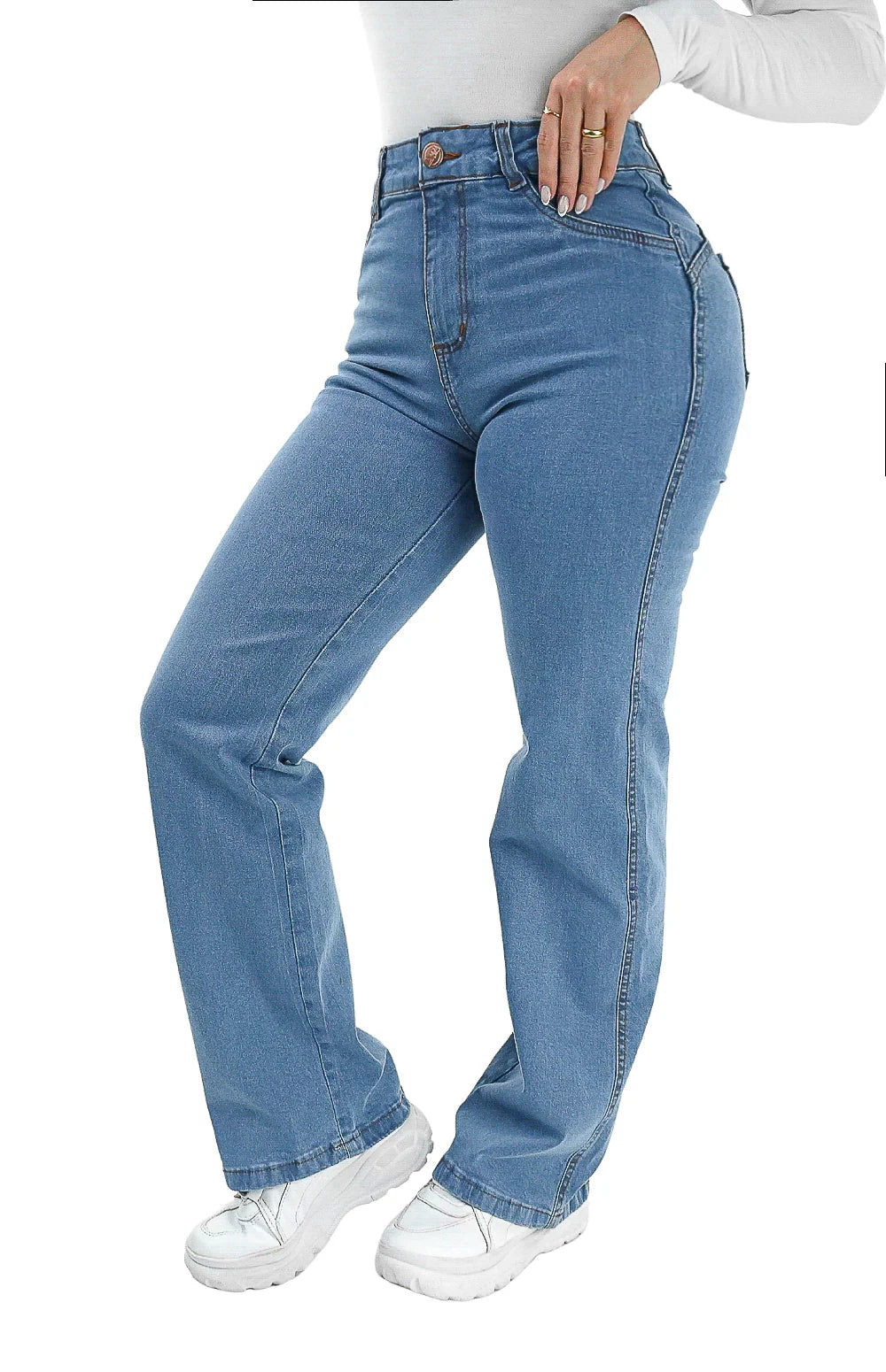 CALÇA JEANS PARA BAIXINHAS - WIDE LEG PISCINE