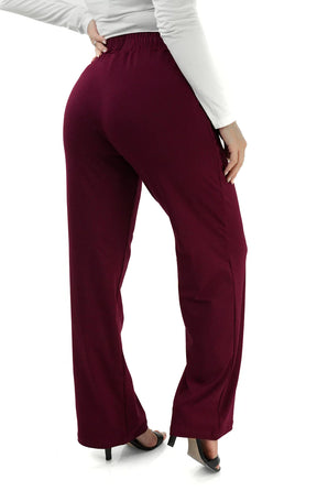 CALÇA PANTALONA VINHO - CAIMENTO SOLTINHO