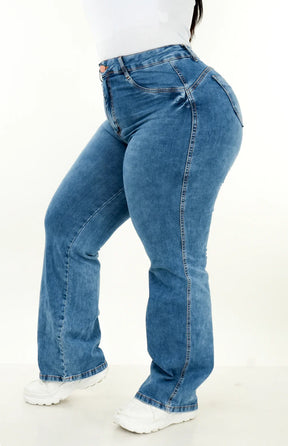 CALÇA JEANS FEMININA - WIDE LEG LAZULLI