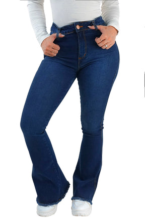 CALÇA JEANS PARA BAIXINHAS FLARE - BARRA DESFIADA