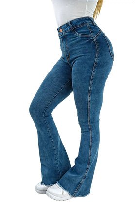 CALÇA JEANS PARA BAIXINHAS - FLARE BARRA DESFIADA MALDIVAS