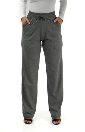 CALÇA PANTALONA CINZA MESCLA - CAIMENTO SOLTINHO