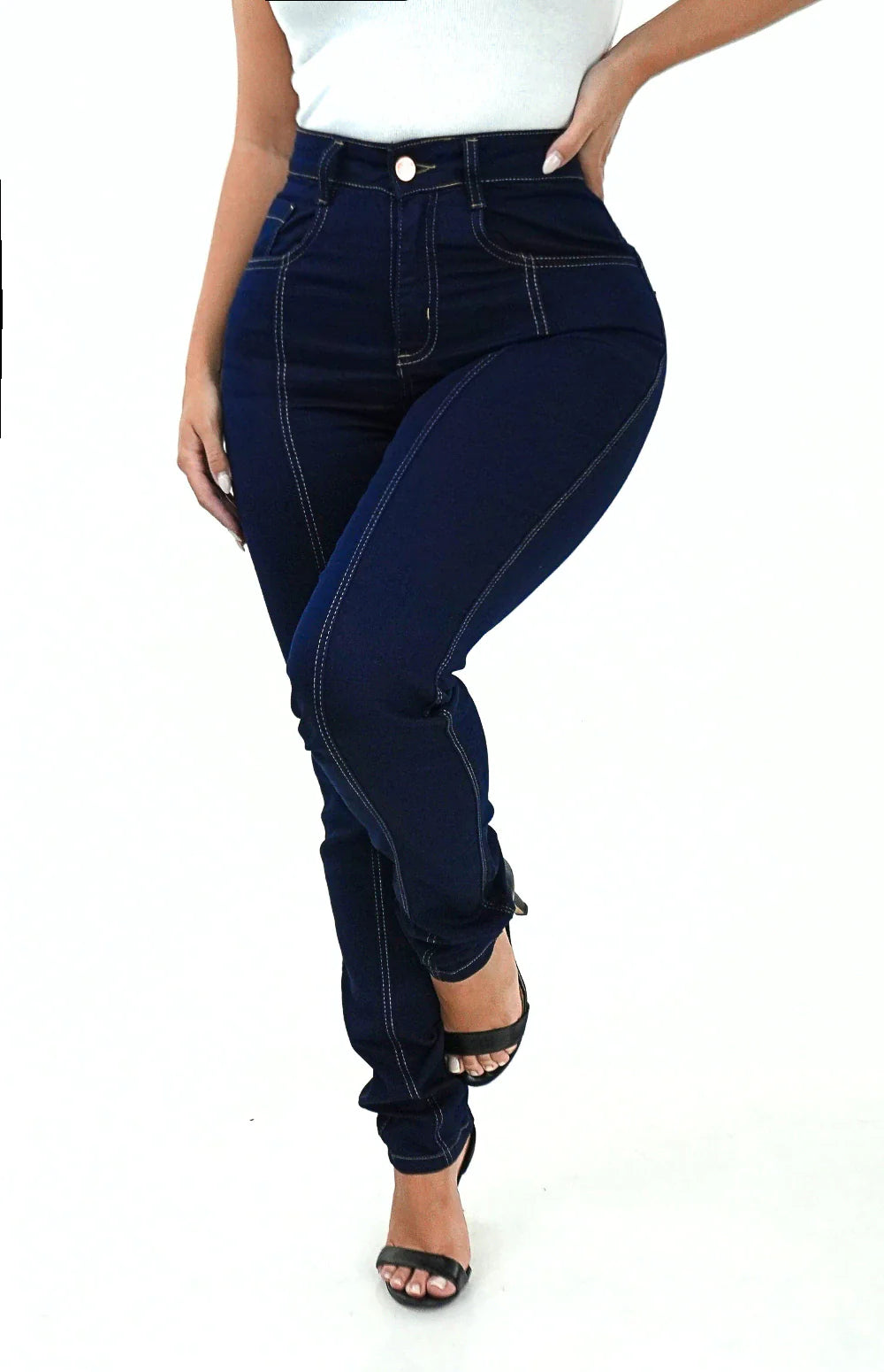 CALÇA JEANS FEMININA - RETA ELEGANCE CLÁSSICA