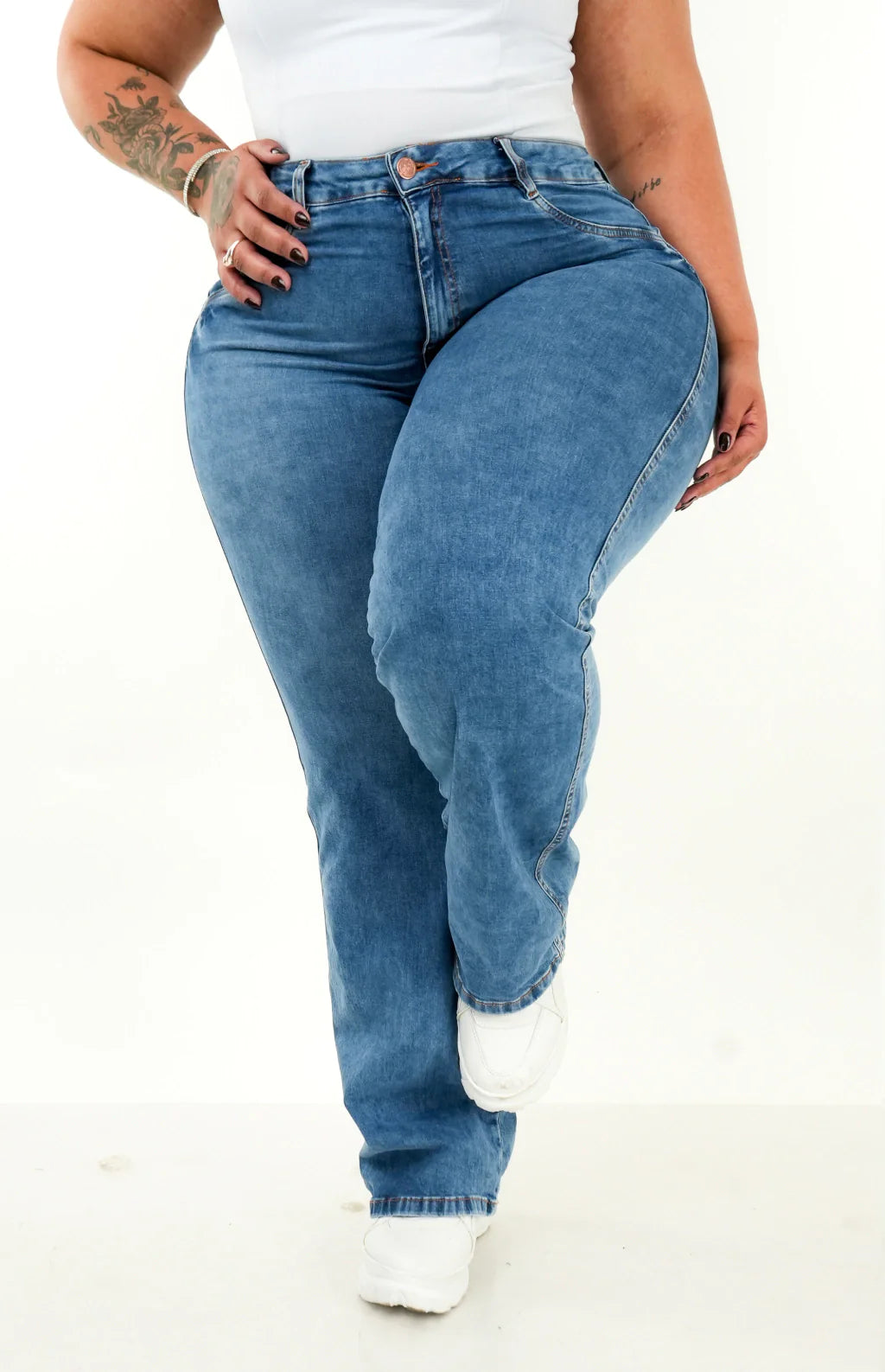 CALÇA JEANS FEMININA - WIDE LEG LAZULLI