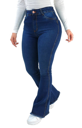CALÇA JEANS PARA BAIXINHAS FLARE - BARRA DESFIADA