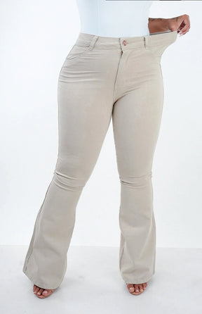CALÇA FEMININA - FLARE NUDE CHIC