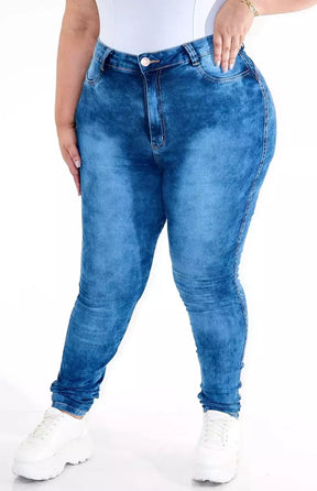 Calça Jeans Plus Size - Básica UP Mármore