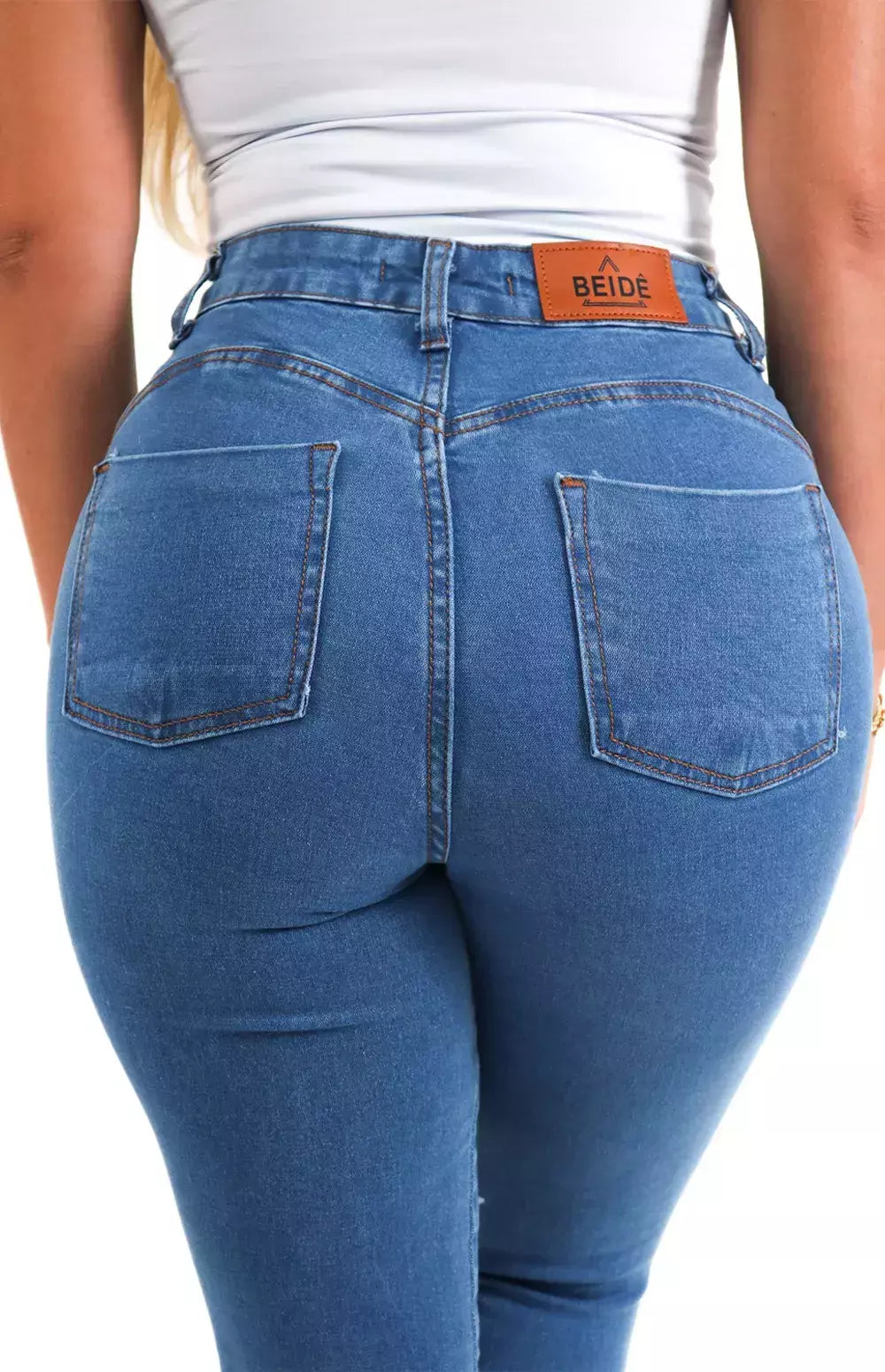 Calça Jeans Feminina - Destroyed Celeste