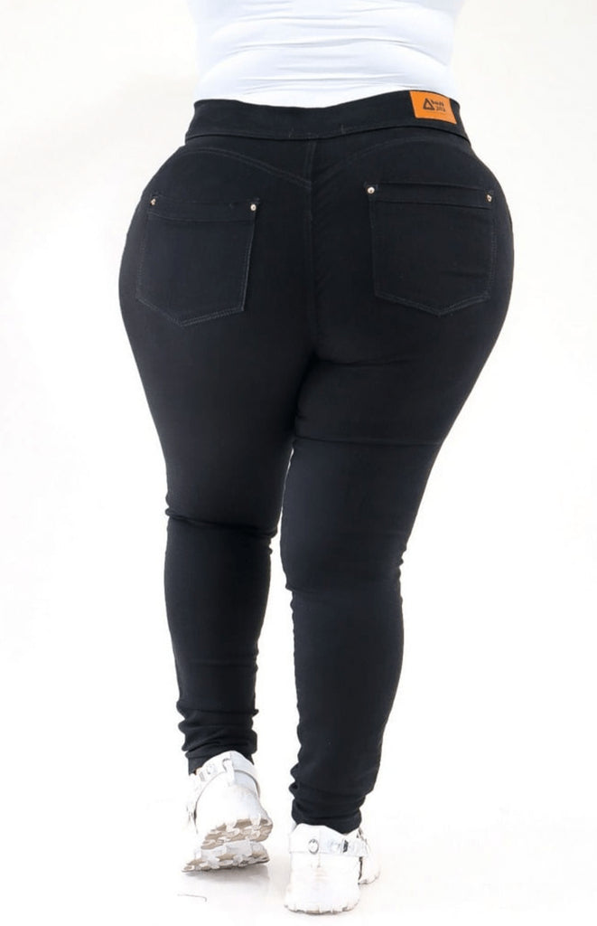 CALÇA JEANS PLUS SIZE - EXTREME POWER COMFY PRETA