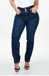 CALÇA JEANS FEMININA - RETA CHAPA BARRIGA