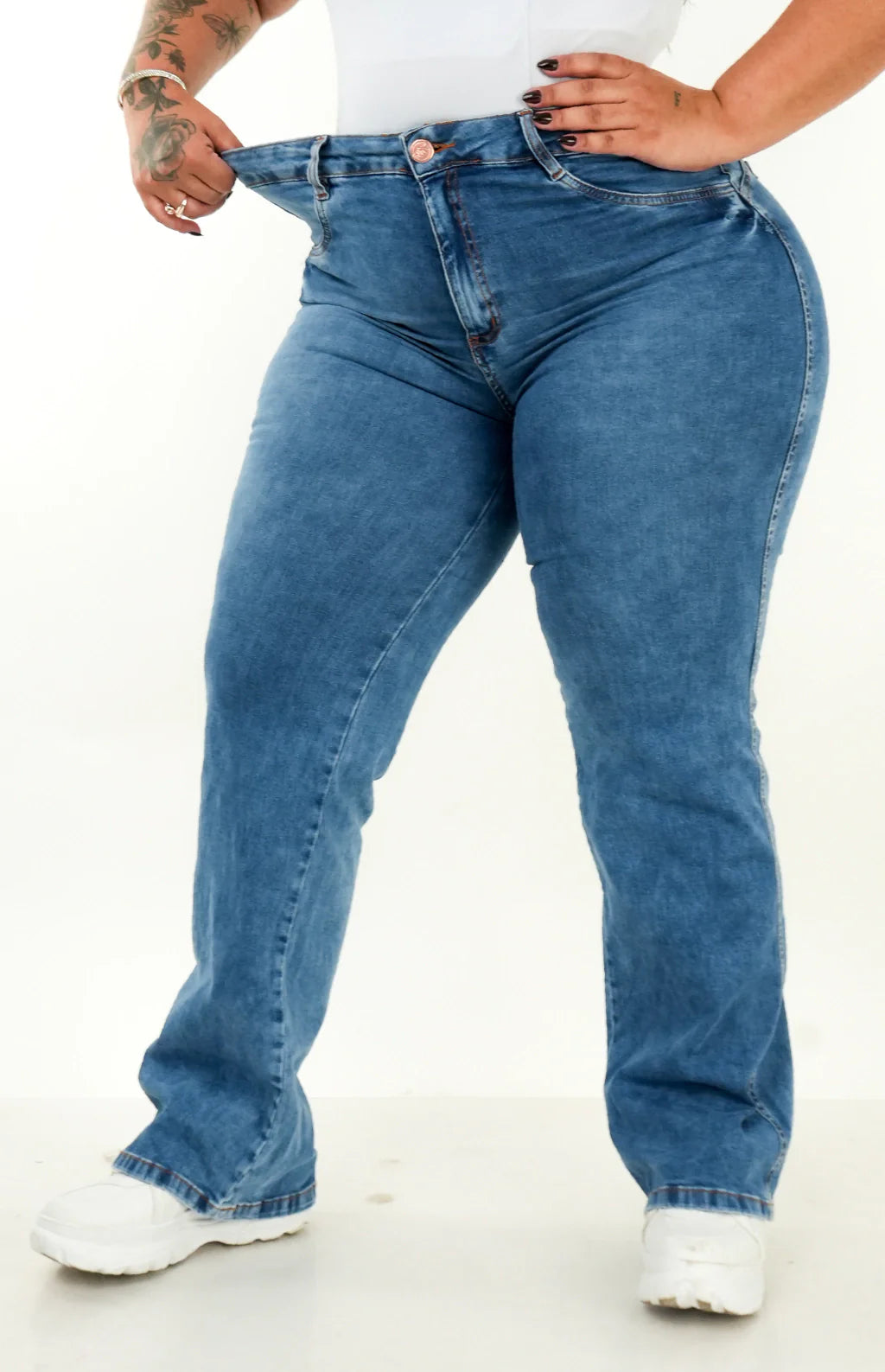 CALÇA JEANS FEMININA - WIDE LEG LAZULLI