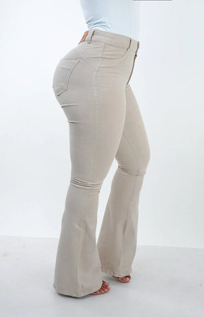 CALÇA FEMININA - FLARE NUDE CHIC