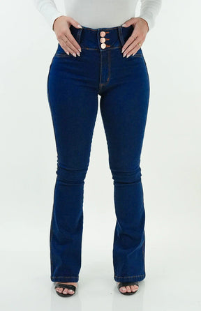 CALÇA JEANS FEMININA - FLARE TRIMODELADORA BLUE