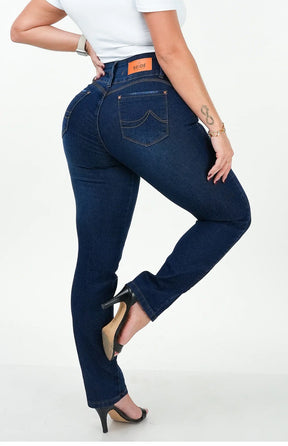 CALÇA JEANS FEMININA - RETA CHAPA BARRIGA