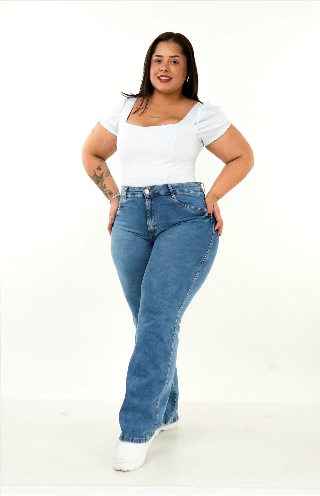 CALÇA JEANS FEMININA - WIDE LEG LAZULLI