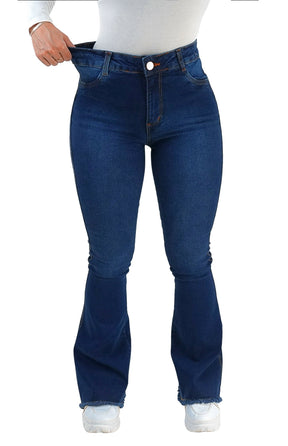 CALÇA JEANS PARA BAIXINHAS FLARE - BARRA DESFIADA