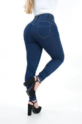 CALÇA JEANS FEMININA - CINTURA ELÁSTICA SLIM