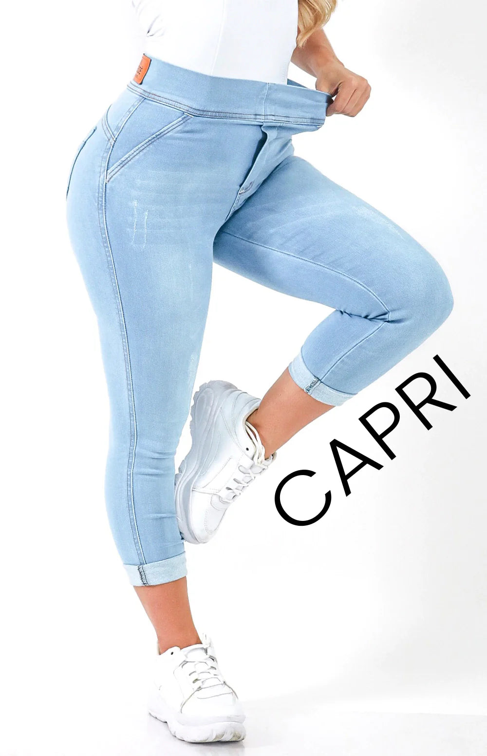 Calça Jeans Feminina - Extreme Power Comfy Capri Clara