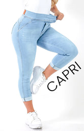 Calça Jeans Feminina - Extreme Power Comfy Capri Clara