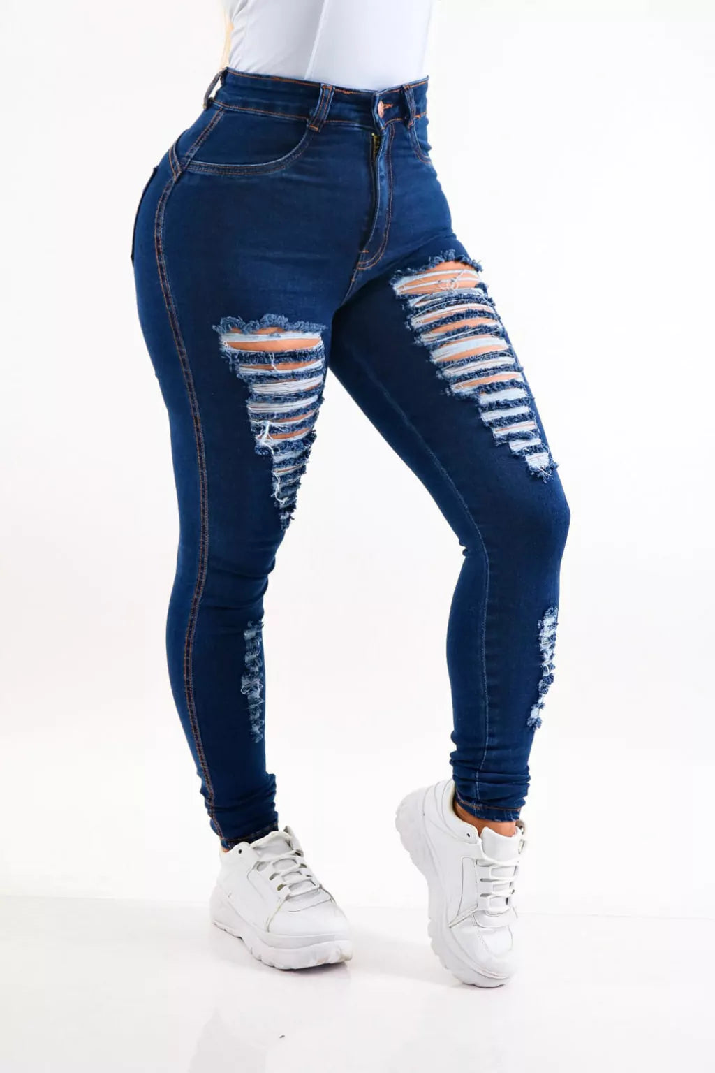 Calça Jeans Feminina - Destroyed Lazulli
