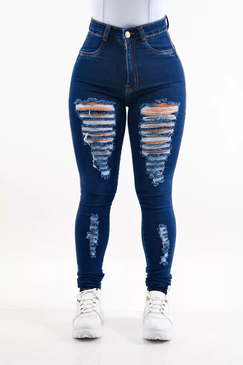 Calça Jeans Feminina - Destroyed Lazulli
