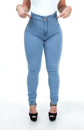 CALÇA JEANS FEMININA - HIPER MODELADORA CURVES CLARA
