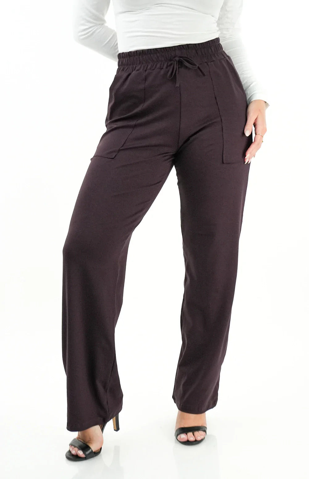CALÇA PANTALONA MARROM CHOCOLATE - CAIMENTO SOLTINHO