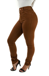 CALÇA JEANS FEMININA - SKINNY MARROM