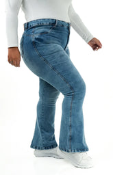 CALÇA JEANS PLUS SIZE - FLARE PARA BAIXINHAS AZURE