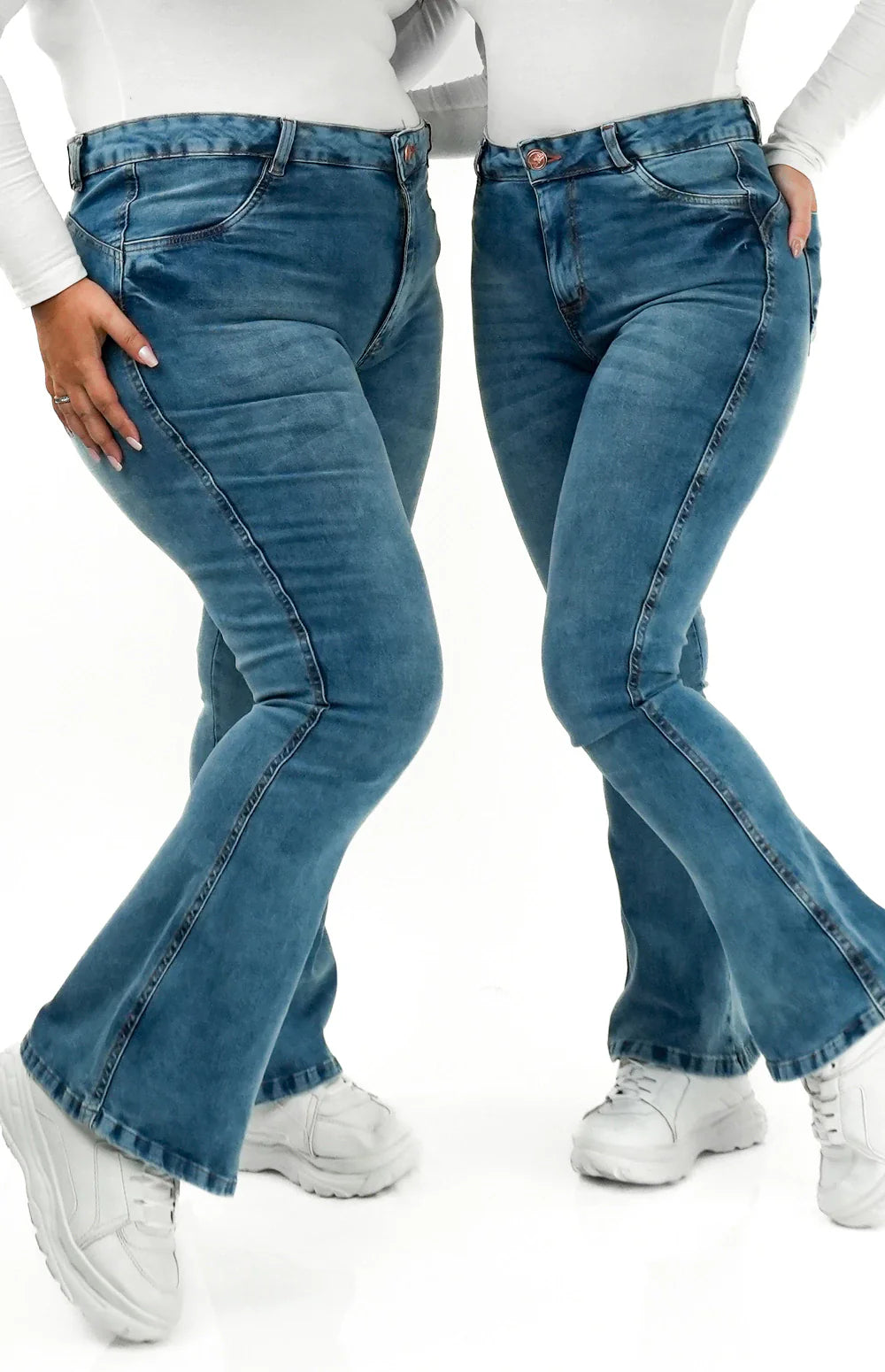 CALÇA JEANS FEMININA - FLARE PARA BAIXINHAS AZURE