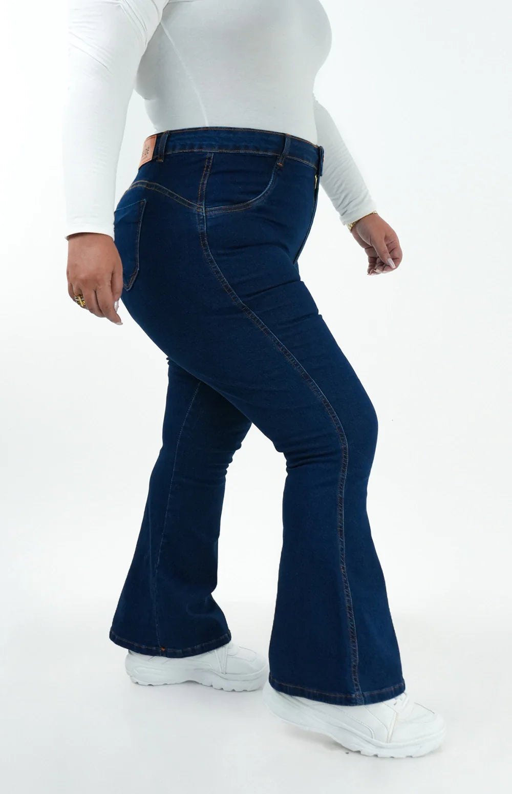 CALÇA JEANS FLARE PARA BAIXINHAS PLUS SIZE - ESSENCIAL