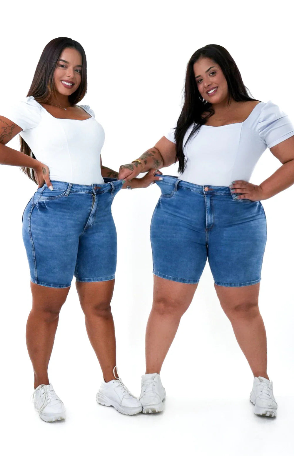 SHORTS JEANS MEIA COXA - LAZULLI