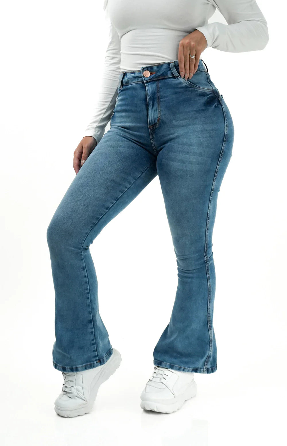 CALÇA JEANS FEMININA - FLARE PARA BAIXINHAS AZURE