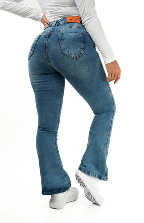 CALÇA JEANS FEMININA - FLARE PARA BAIXINHAS AZURE