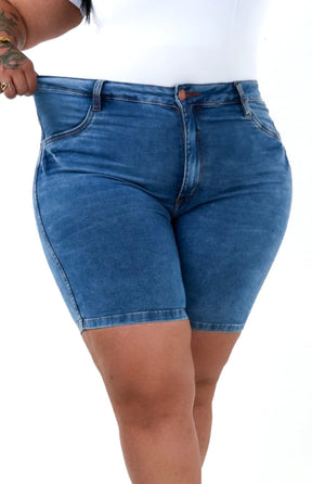 SHORTS JEANS MEIA COXA - LAZULLI