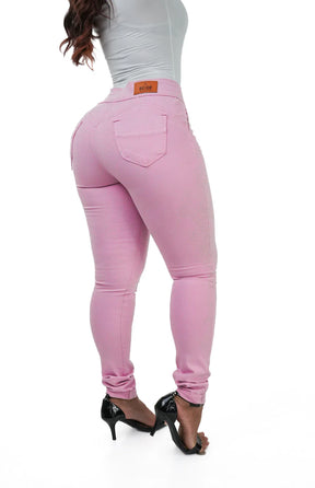 CALÇA JEANS FEMININA - EXTREME POWER COMFY ROSA BEBÊ