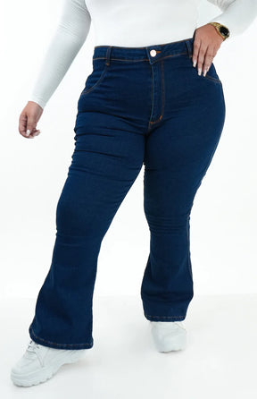 CALÇA JEANS FLARE PARA BAIXINHAS PLUS SIZE - ESSENCIAL