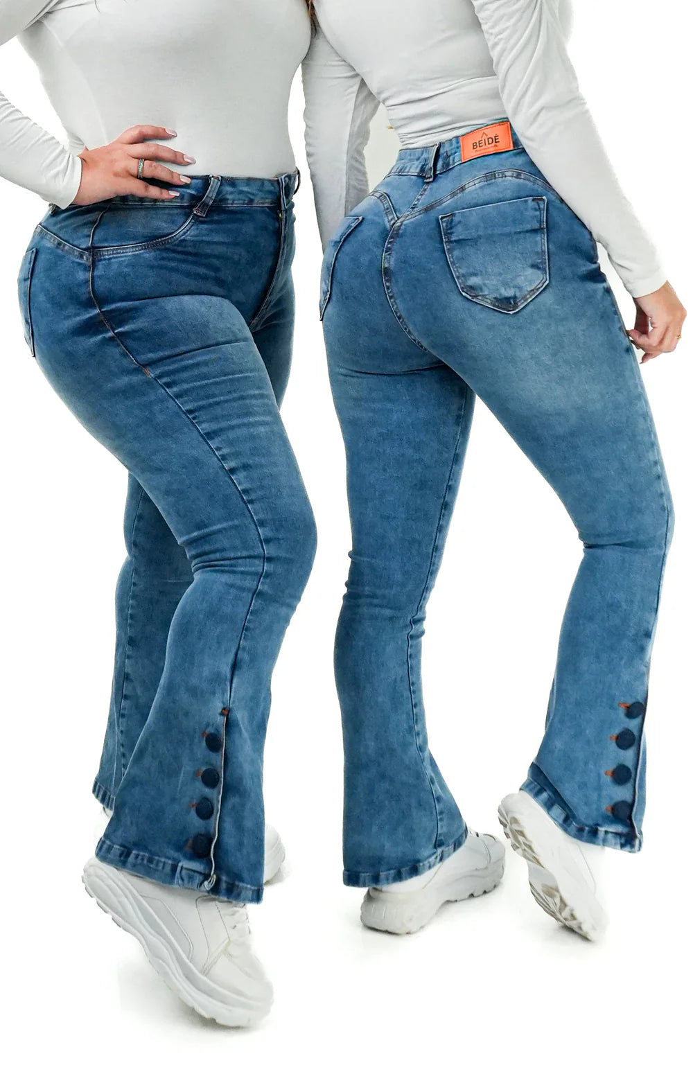 CALÇA JEANS PARA BAIXINHAS - FLARE LAZULLI BOTÕES FORRADOS