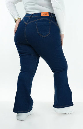 CALÇA JEANS FLARE PARA BAIXINHAS PLUS SIZE - ESSENCIAL