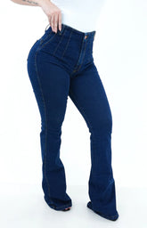 CALÇA JEANS FEMININA - FLARE HIPER MODELADORA CURVES