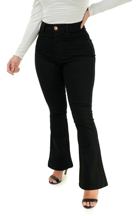 CALÇA JEANS PARA BAIXINHAS - FLARE PRETA INTENSE