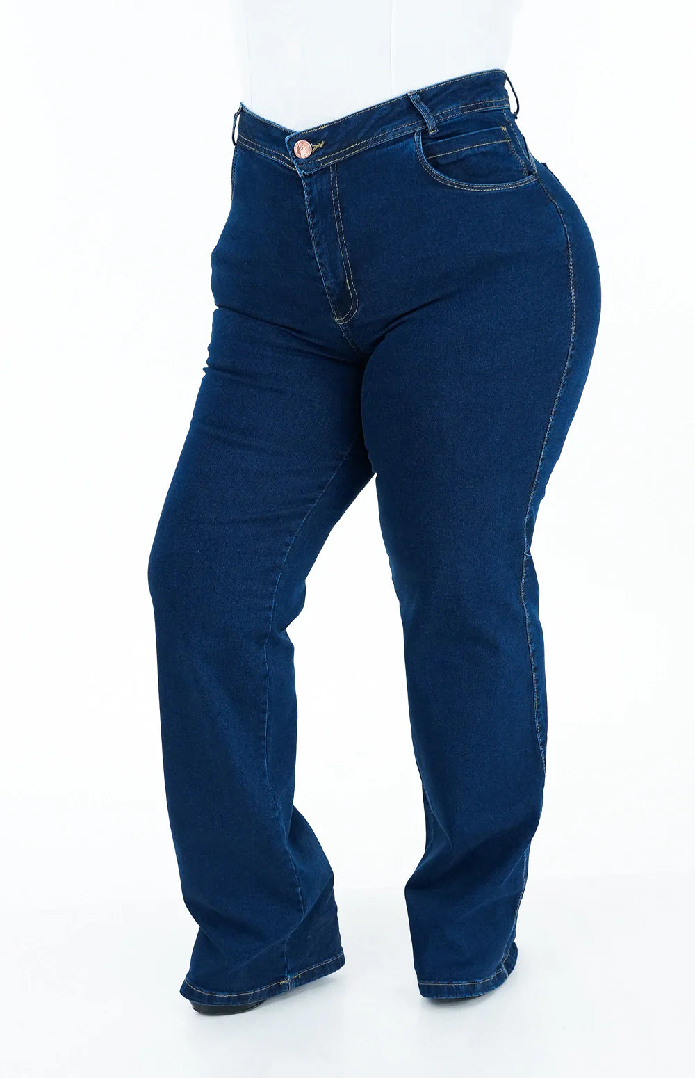 CALÇA JEANS FEMININA - WIDE LEG COM ELASTANO