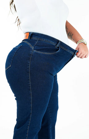 CALÇA JEANS FEMININA - WIDE LEG COM ELASTANO