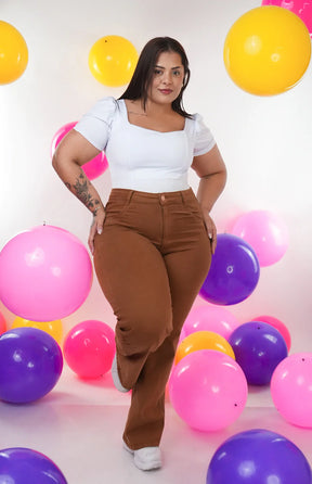 CALÇA FEMININA - WIDE LEG TERRACOTA