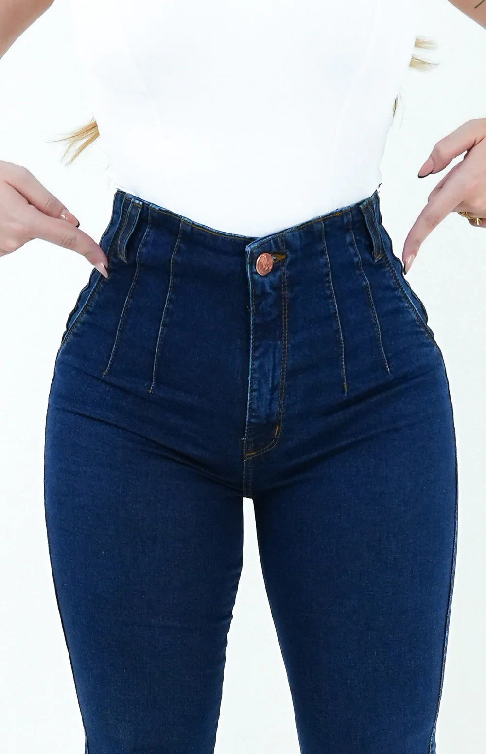 CALÇA JEANS FEMININA - FLARE HIPER MODELADORA CURVES