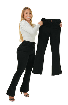 CALÇA JEANS PARA BAIXINHAS - FLARE PRETA INTENSE