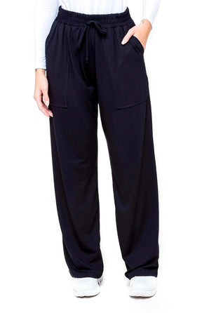 CALÇA PANTALONA PRETA - CAIMENTO SOLTINHO
