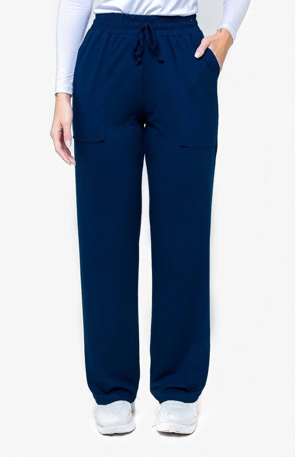 CALÇA PANTALONA AZUL MARINHO - CAIMENTO SOLTINHO