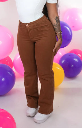 CALÇA FEMININA - WIDE LEG TERRACOTA