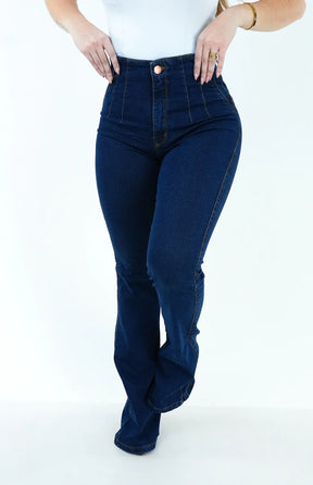 CALÇA JEANS FEMININA - FLARE HIPER MODELADORA CURVES